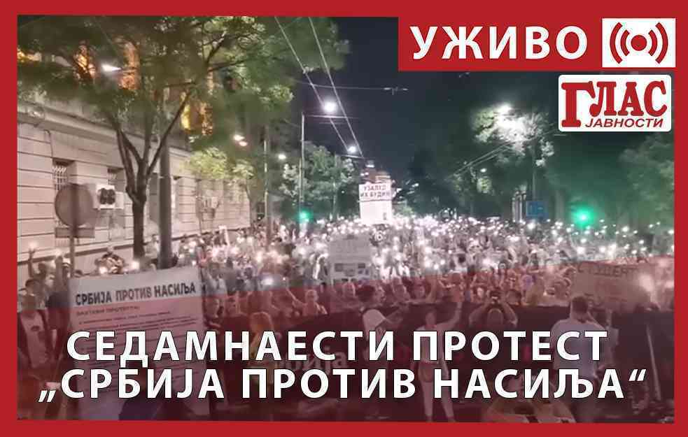 UŽIVO: SEDAMNAESTI PROTEST “SRBIJA PROTIV NASILJA” O PROSVETI I MEDIJIMA (VIDEO)